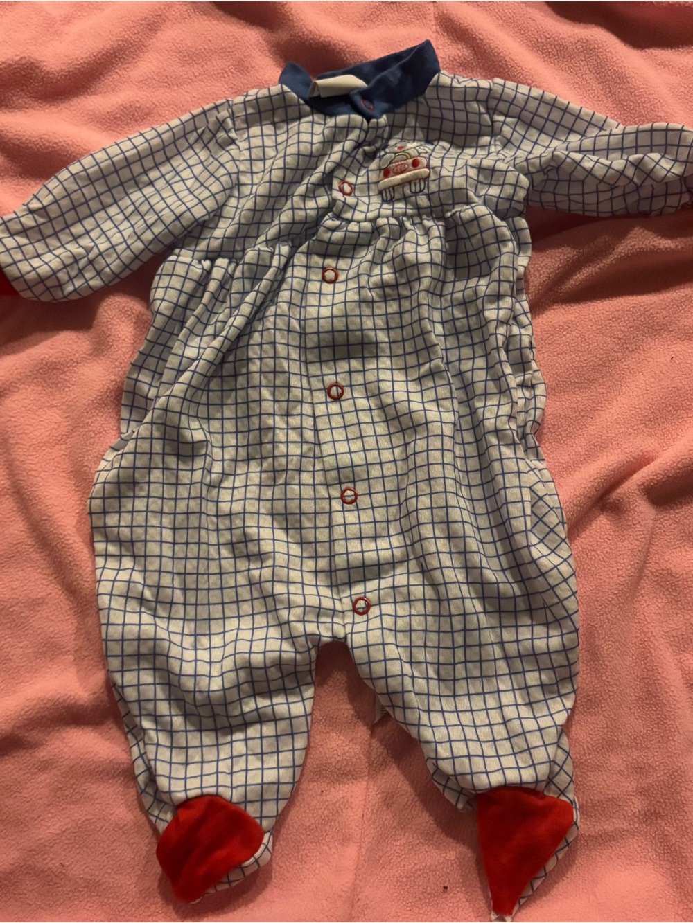 Vintage 6-9 Months Baby Footie – Dog in a Car Sweet Treasures